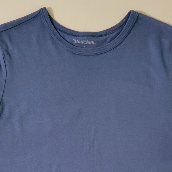 ModCloth Women's Blue Crewneck Short Sleeve Pullover Top - Picture 8 of 9